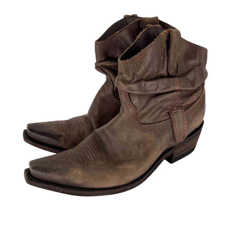Old Gringo Brown Leather Ankle Booties